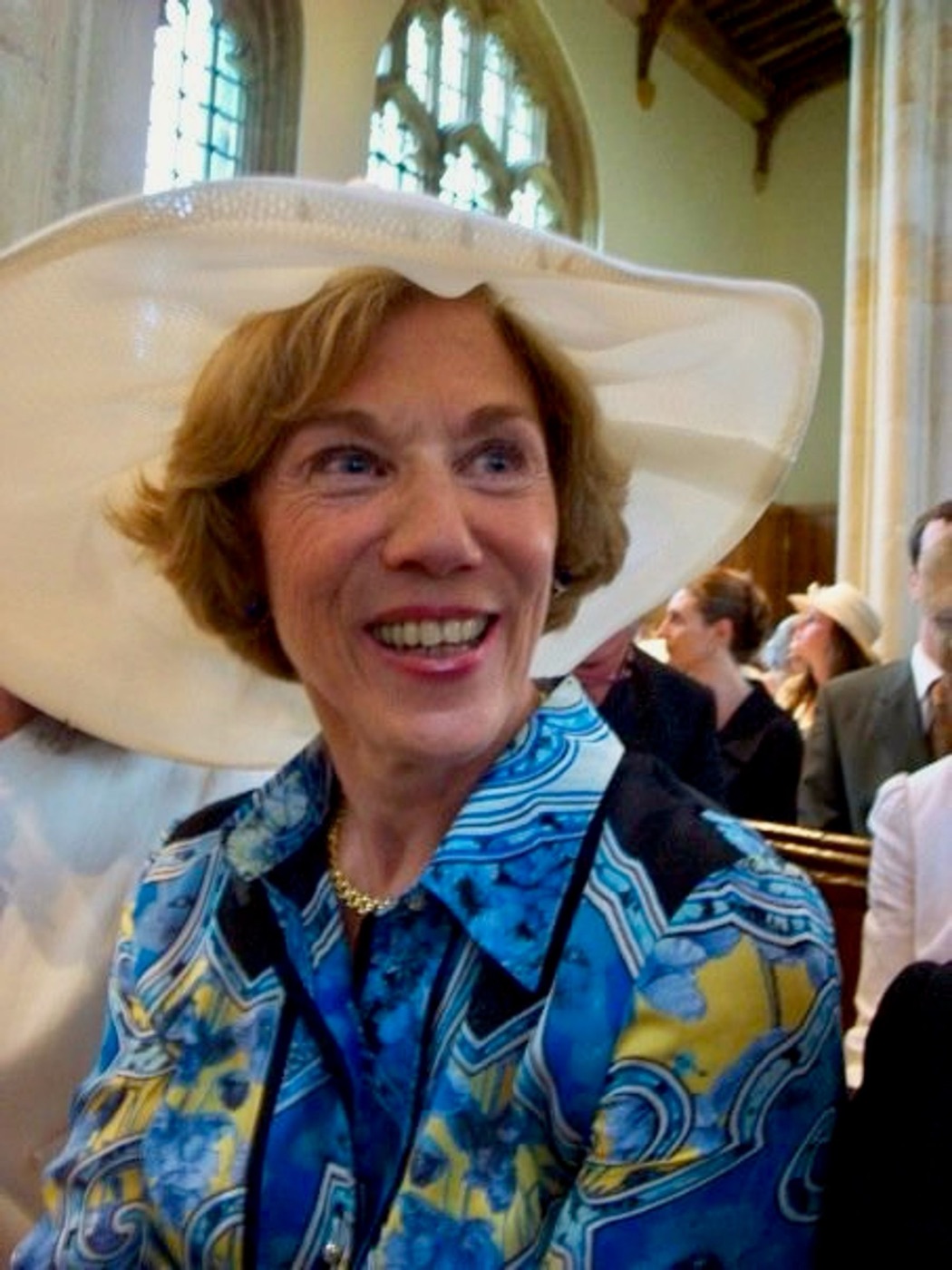 Margaret Bruce in a summer hat