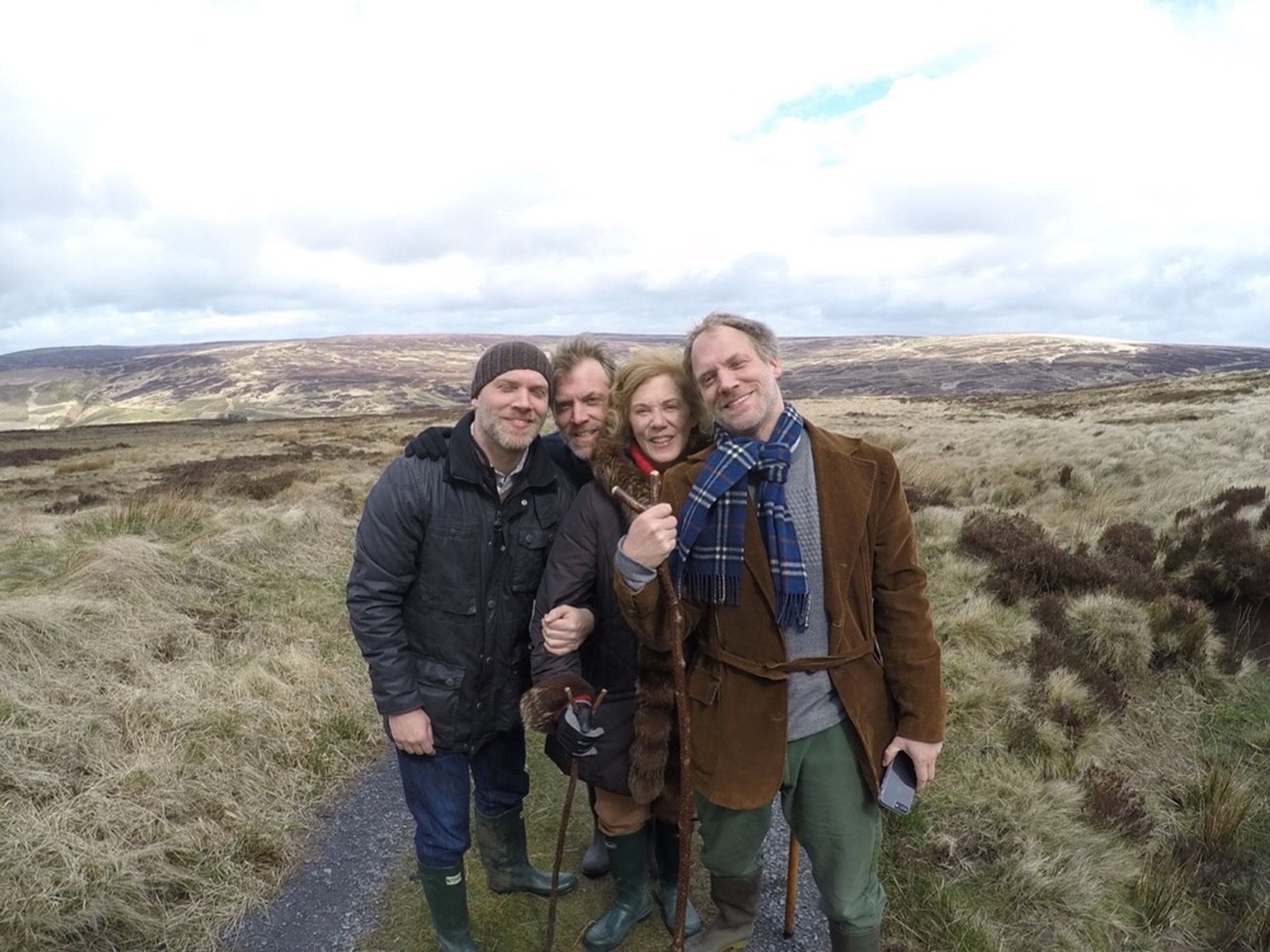 Margaret Bruce with family on the moors